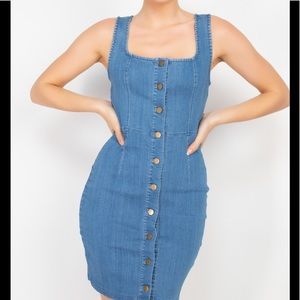 Sleeveless Stretch Casual Denim Jean dress Womenswear